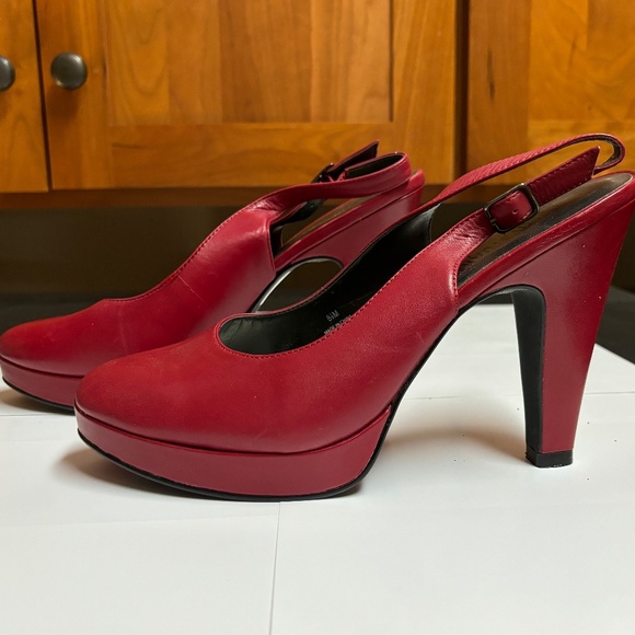 Colin Stuart Red High Heels - Picture 1 of 10